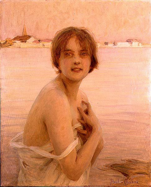 Lány a tengerparton (olaj, vászon) alkotó: Paul Chabas