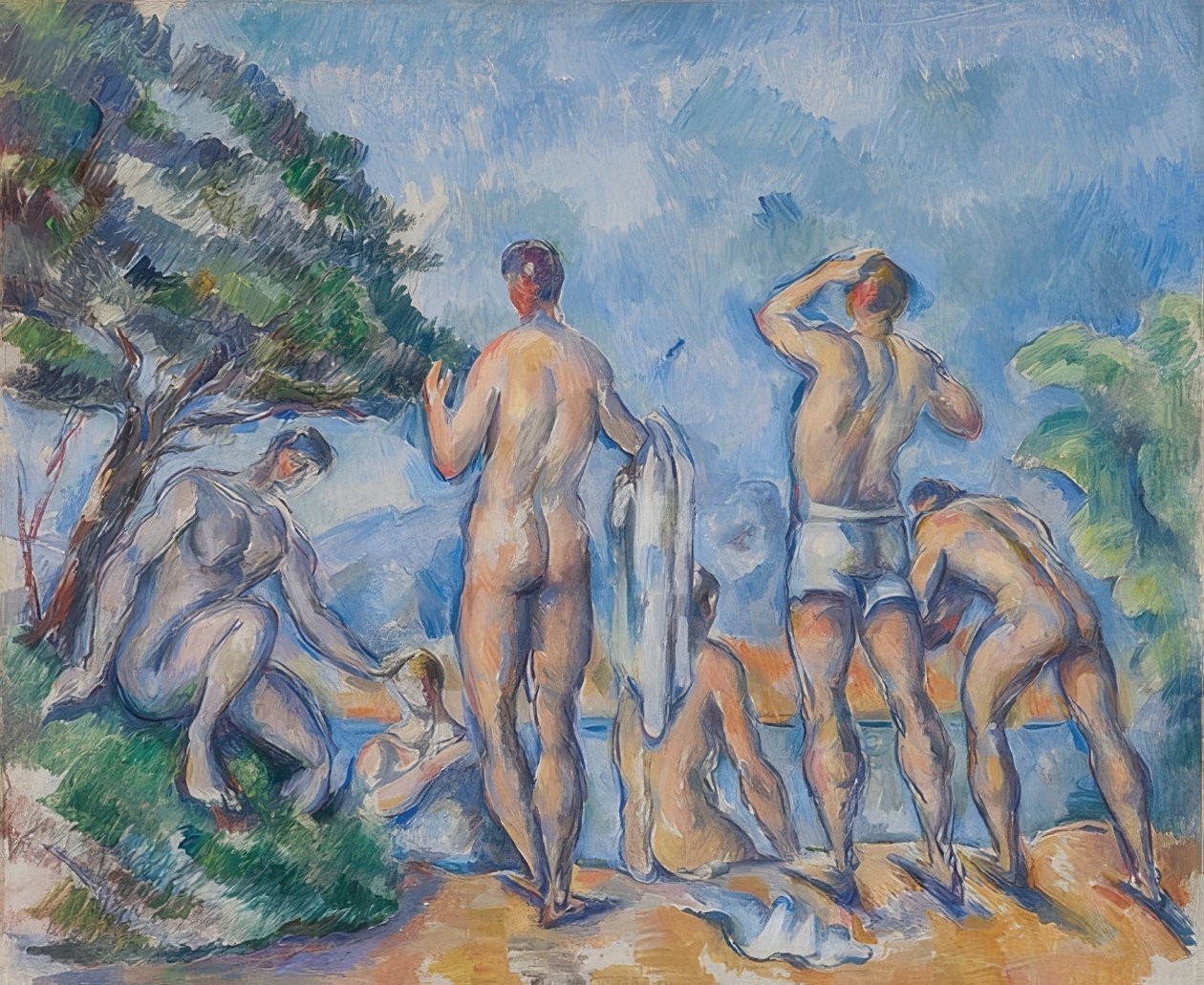Fürdőzők. 1890-92 alkotó: Paul Cézanne