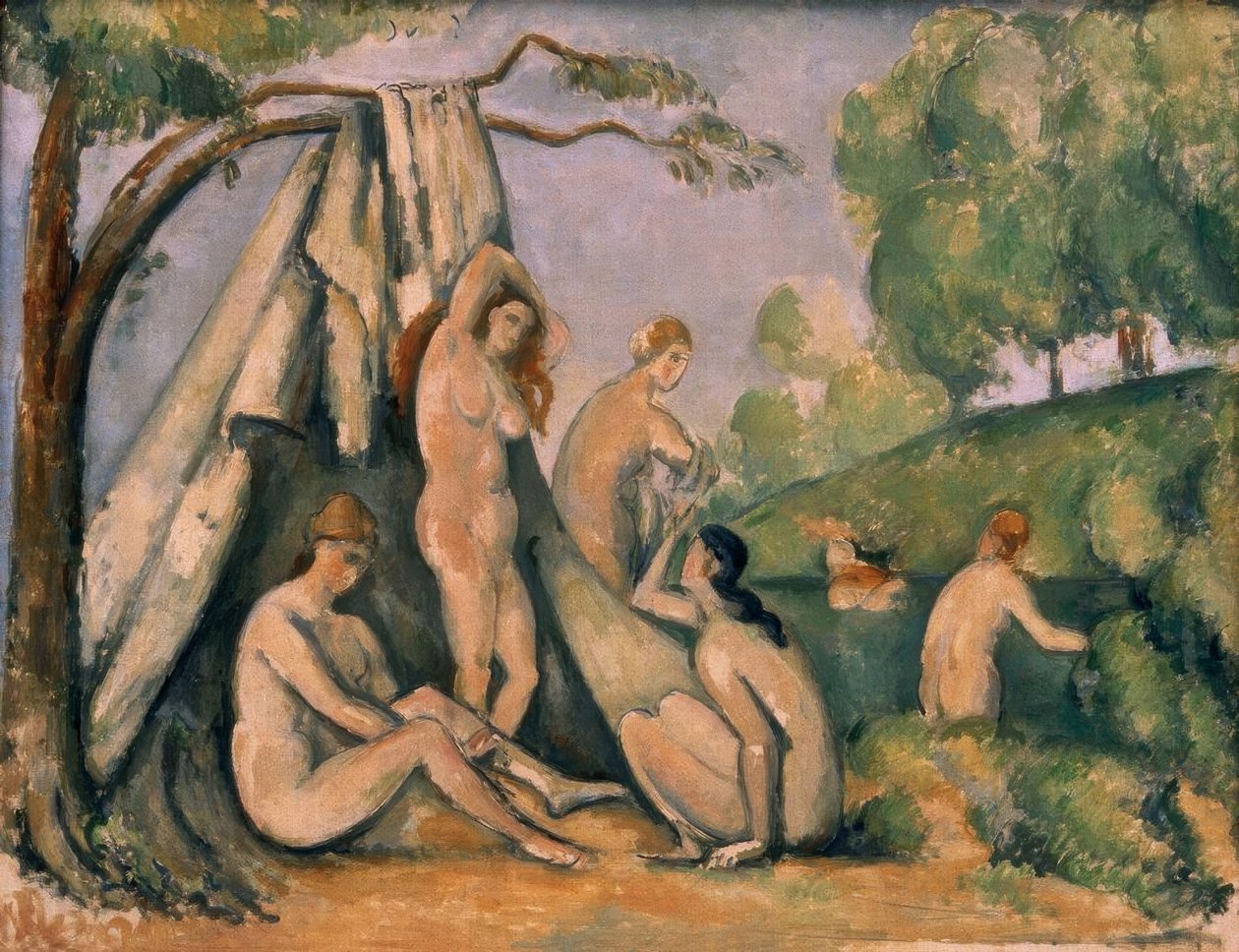 Fürdőzők a sátor előtt alkotó: Paul Cézanne