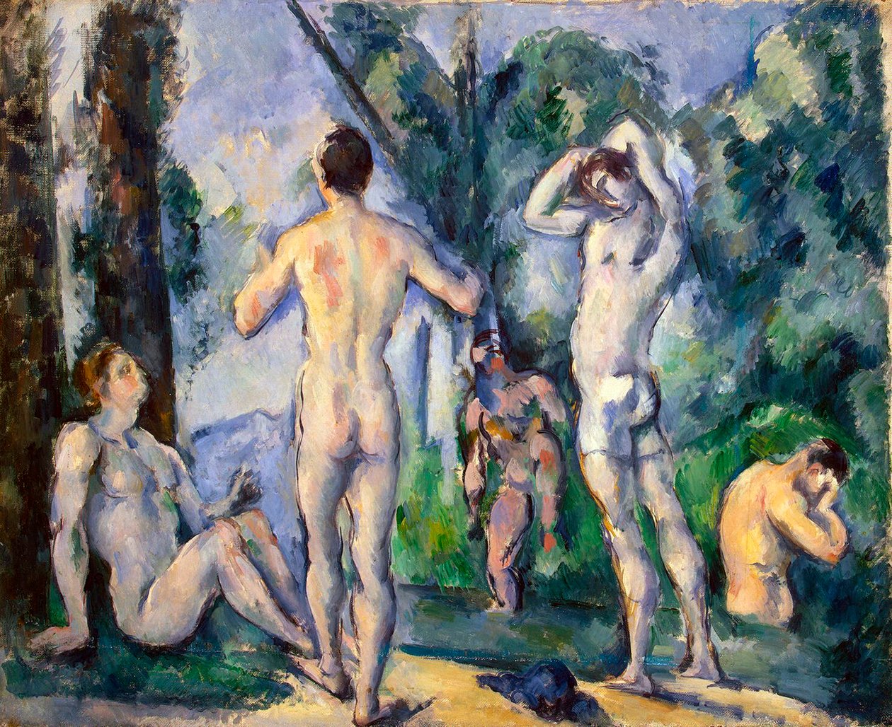 Fürdőzők, 1890. alkotó: Paul Cézanne