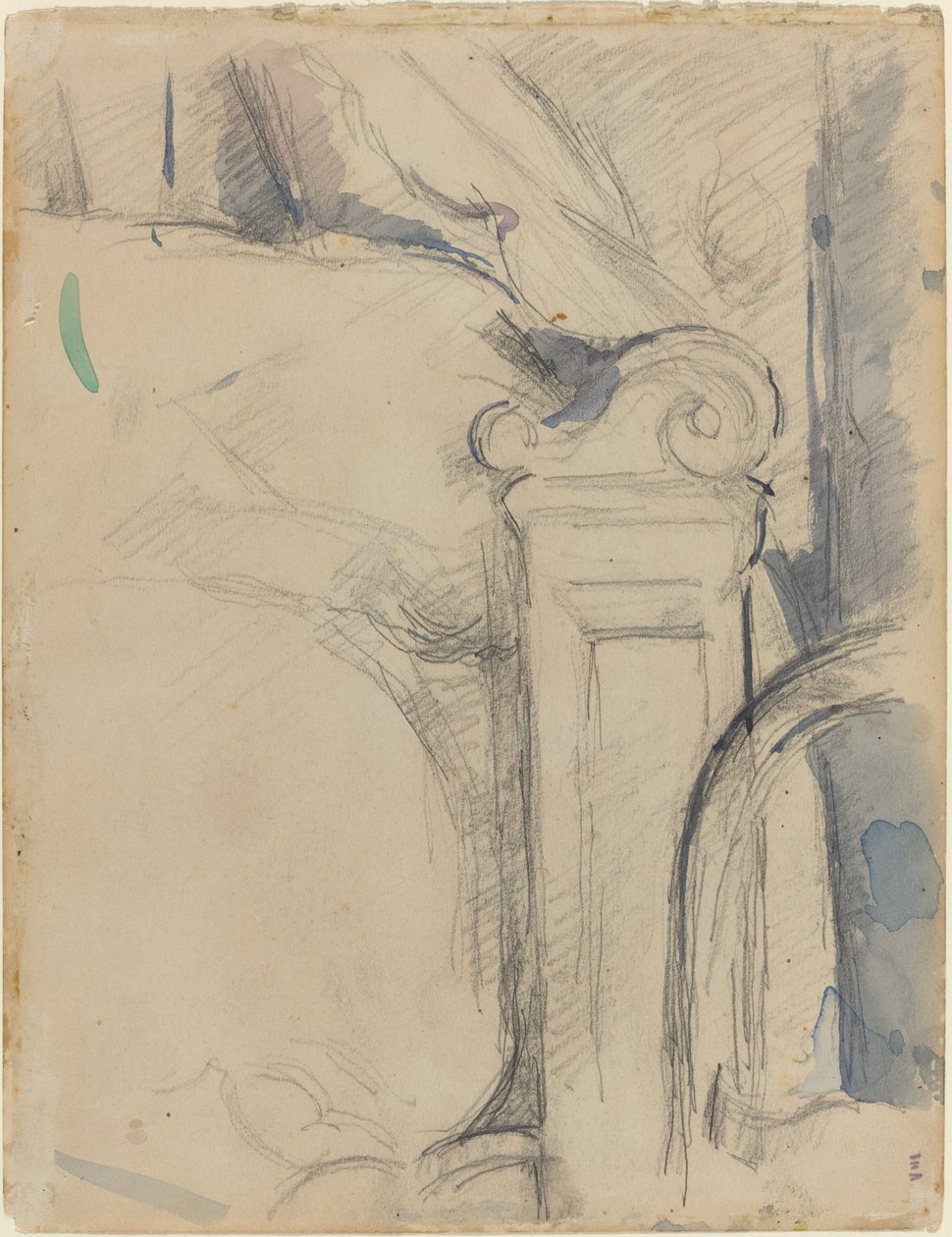 Ágyfa [verso], c. 1895. alkotó: Paul Cézanne