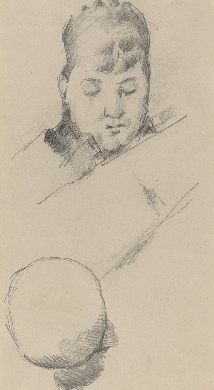 Madame Cézanne mellszobra [verso] alkotó: Paul Cézanne