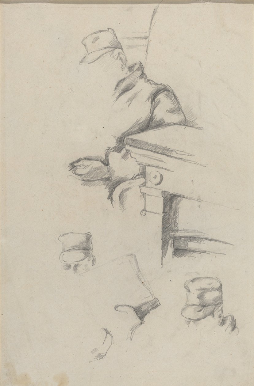 A művész atyja [verso], c. 18651870. alkotó: Paul Cézanne