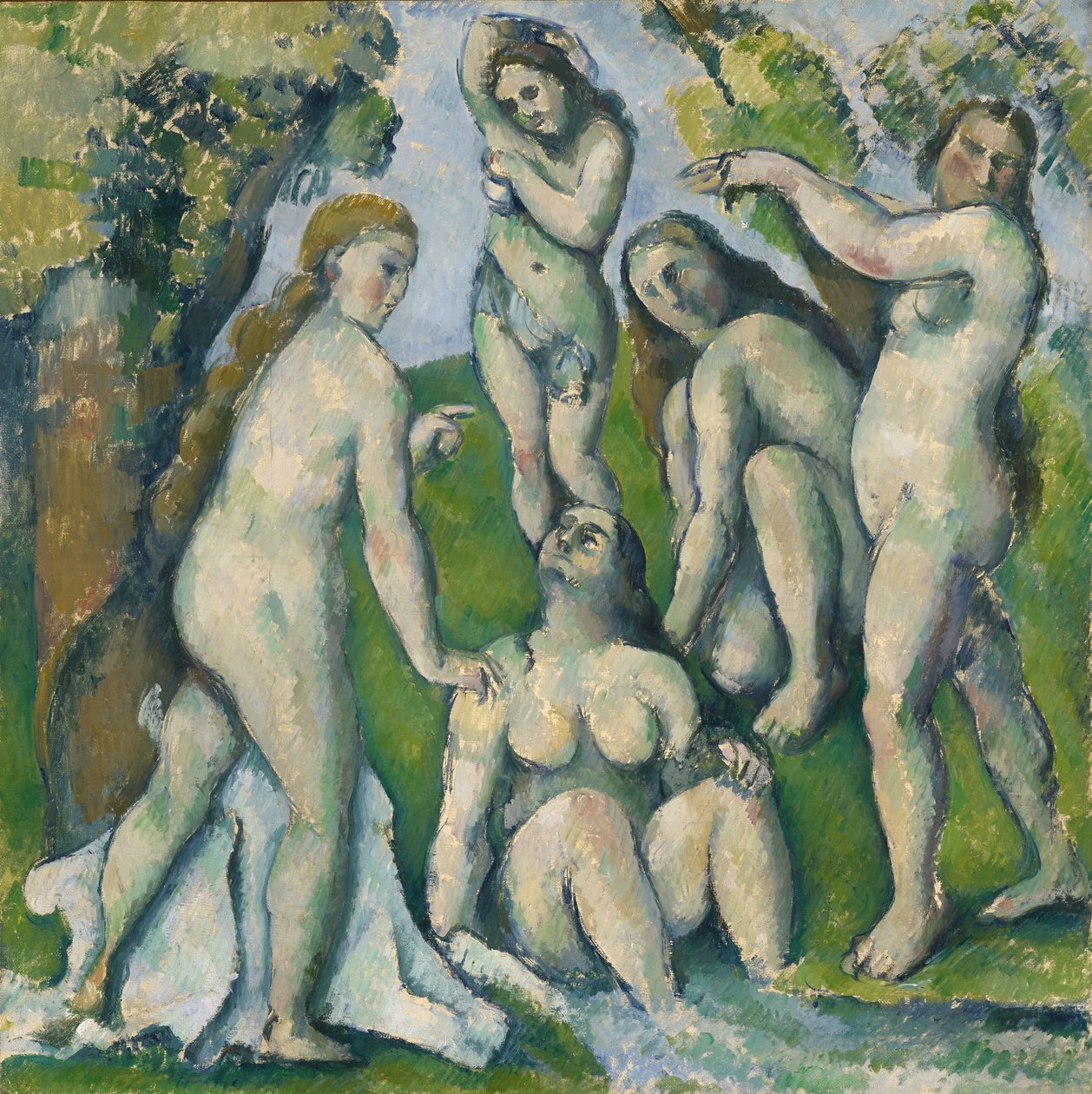 Öt fürdőző, 1885-87 alkotó: Paul Cézanne