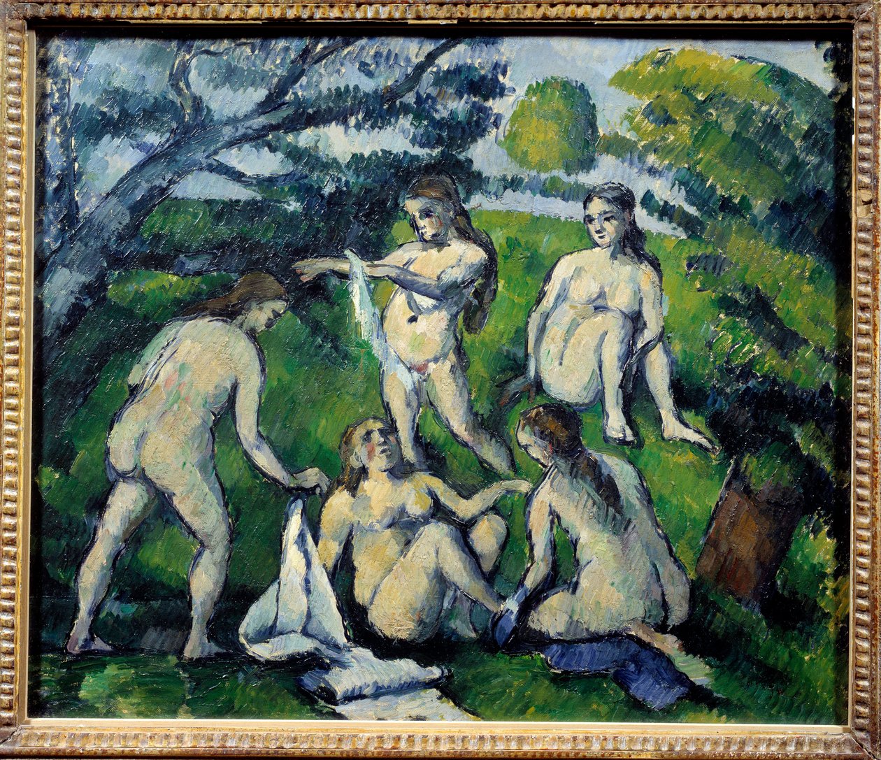 Paul Cezanne Öt fürdőző festménye alkotó: Paul Cézanne