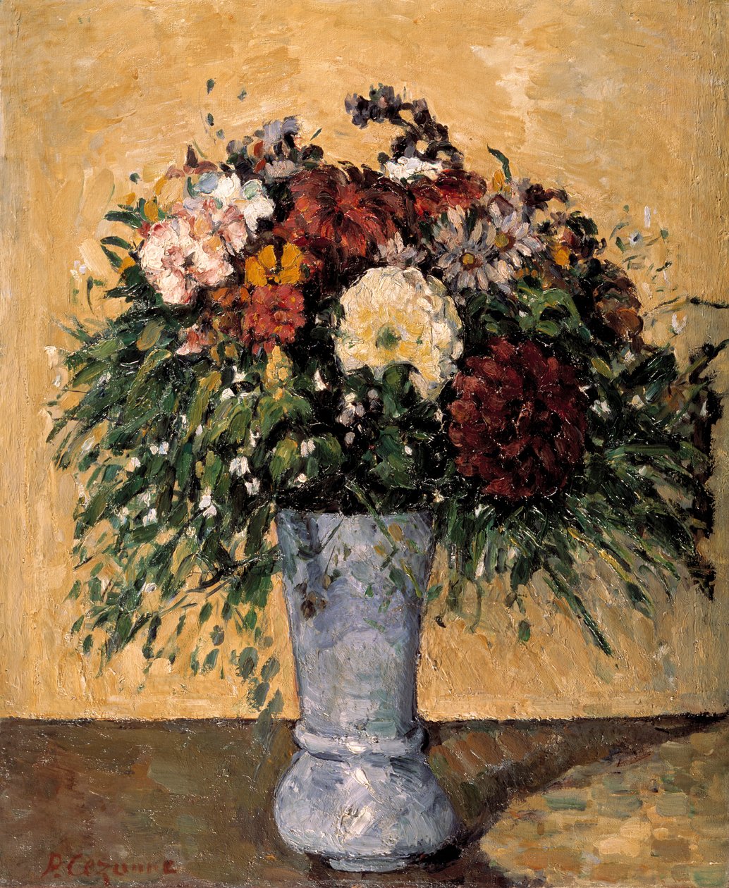 Virágok kék vázában, 1873-1875 alkotó: Paul Cézanne