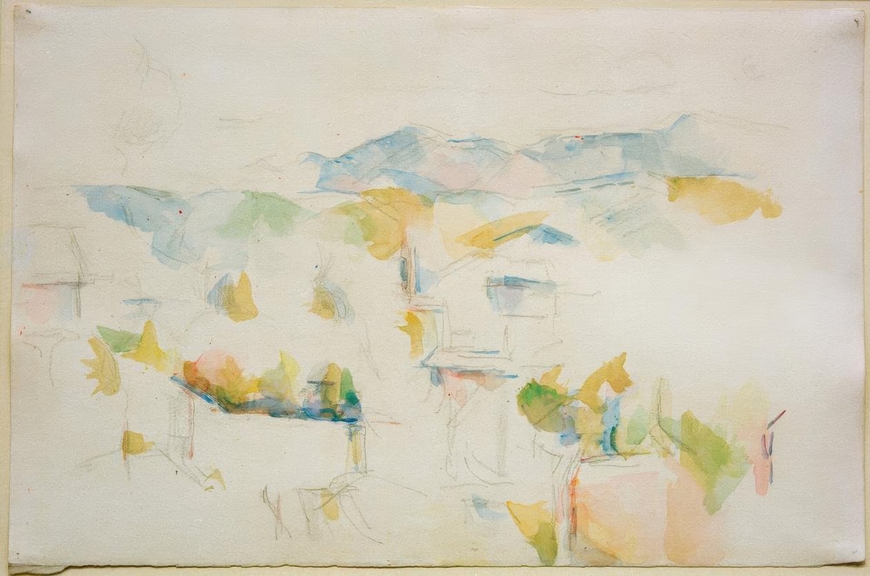 Hegyvidéki táj Aix-en-Provence körül alkotó: Paul Cézanne