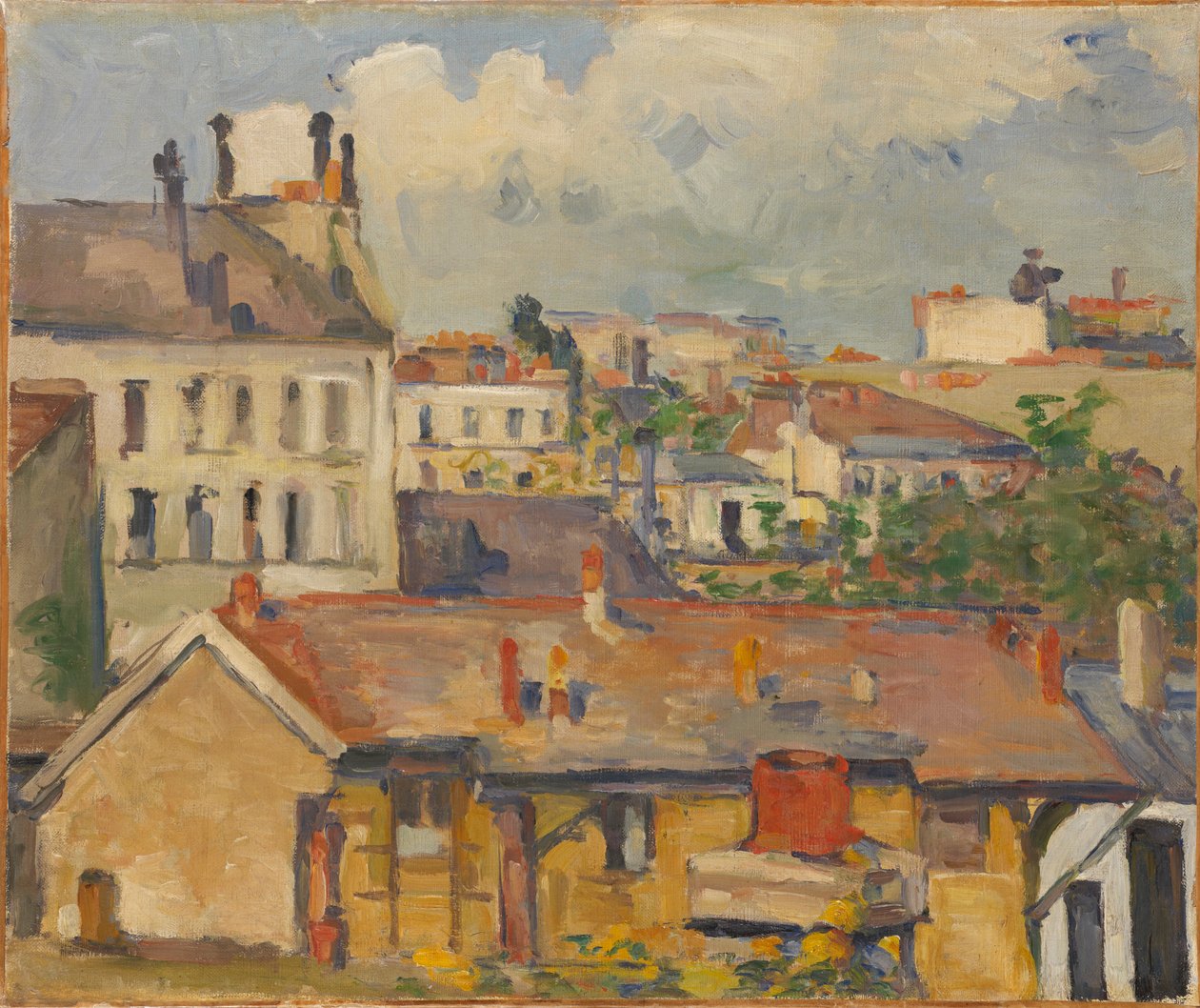 Les Toits házcsoport, 1876-1877. alkotó: Paul Cézanne