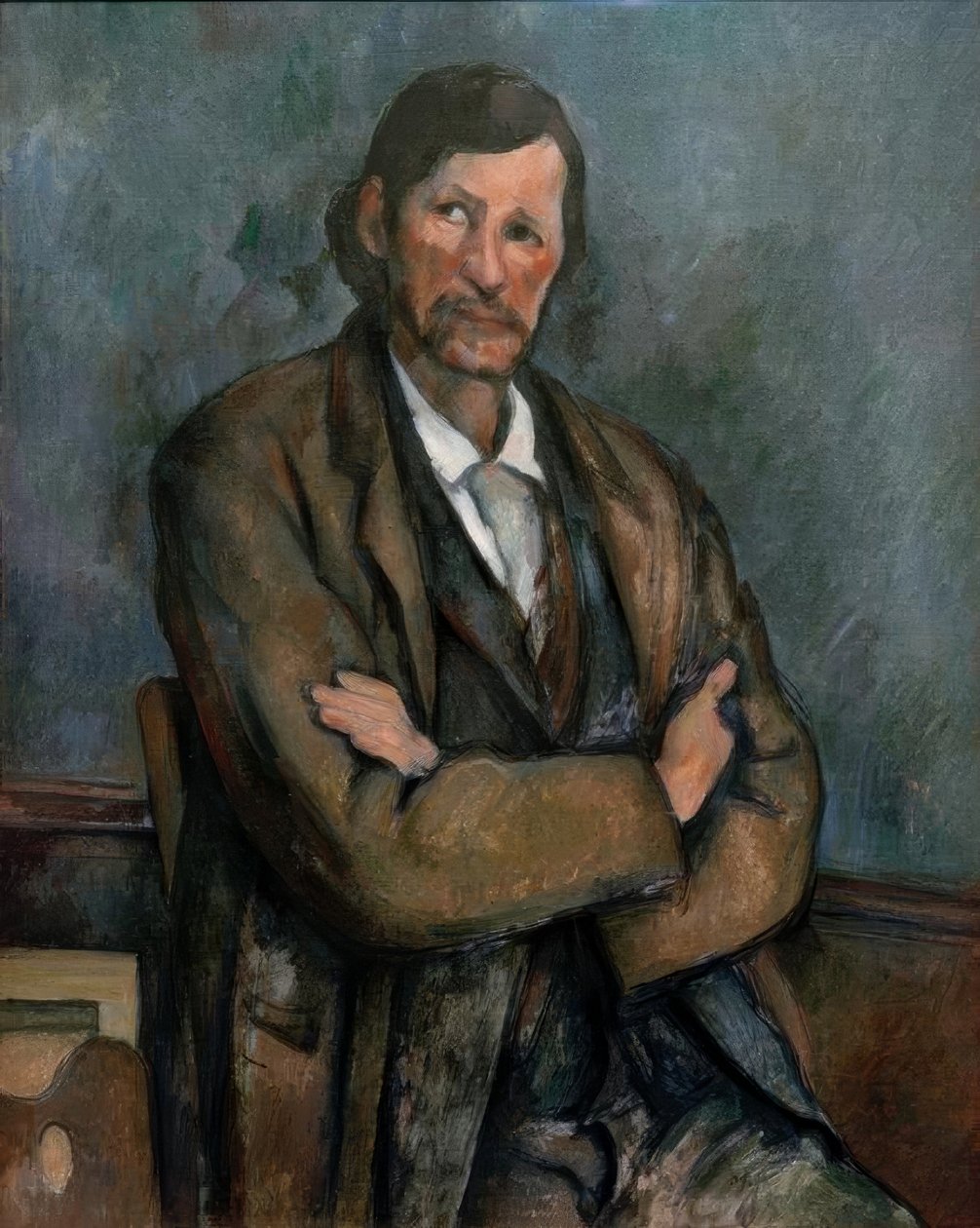 Férfi keresztbe tett karokkal alkotó: Paul Cézanne