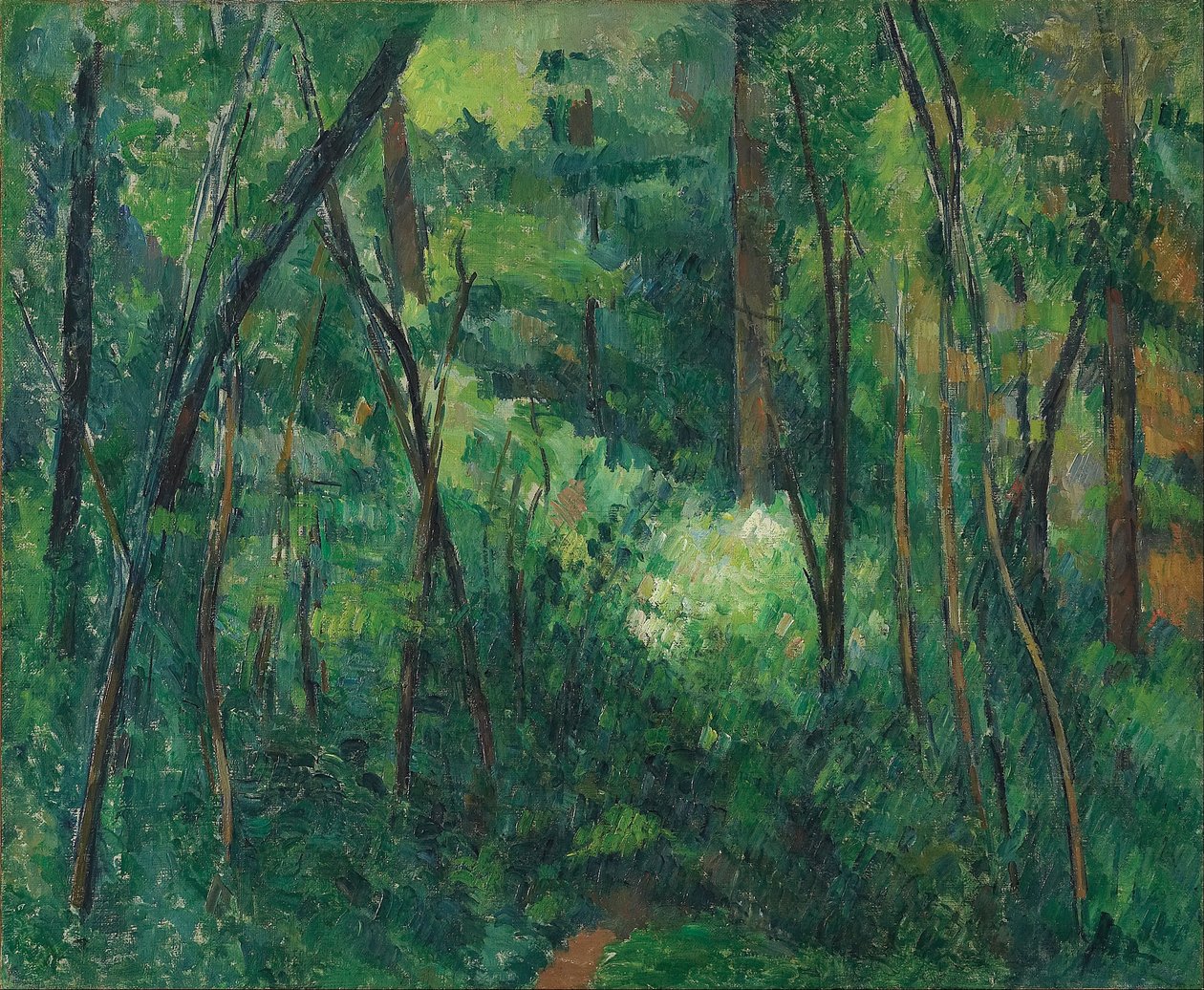 Egy erdő belseje alkotó: Paul Cézanne