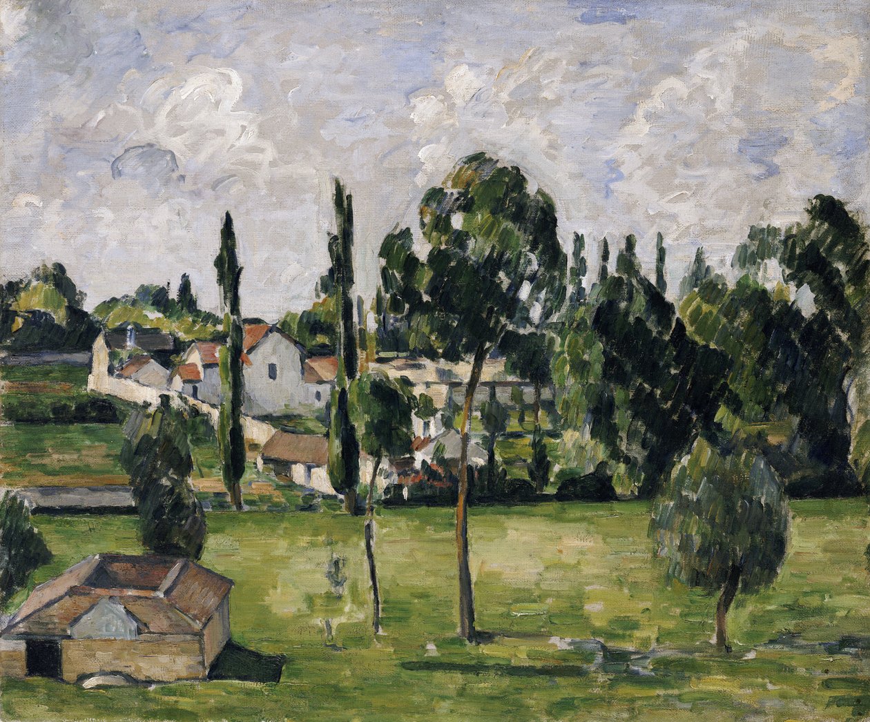 Táj vízvonallal, 1879 körül alkotó: Paul Cézanne