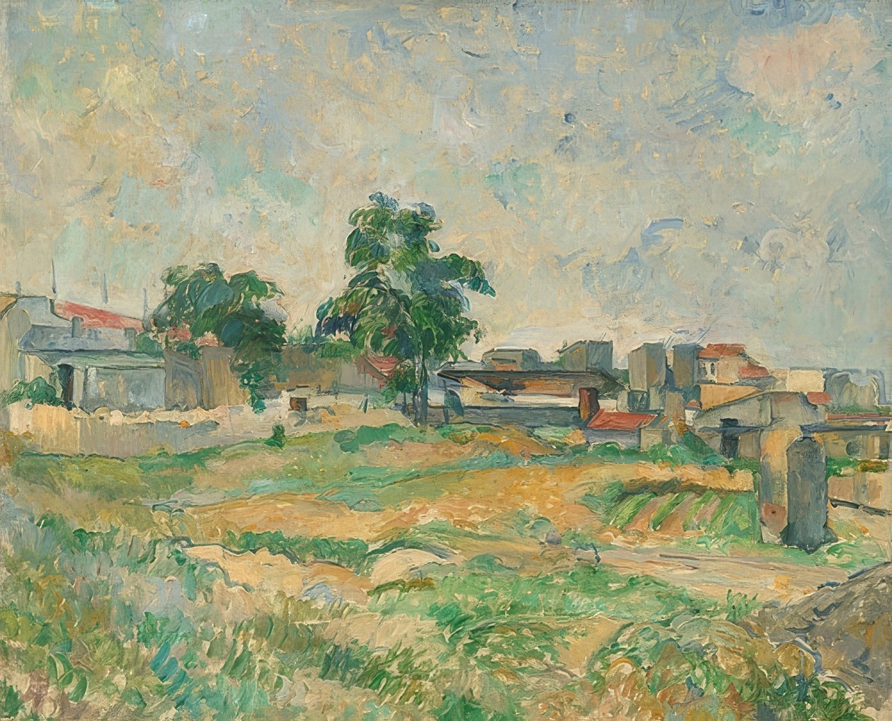 Táj Párizs közelében. 1876 ​​körül alkotó: Paul Cézanne