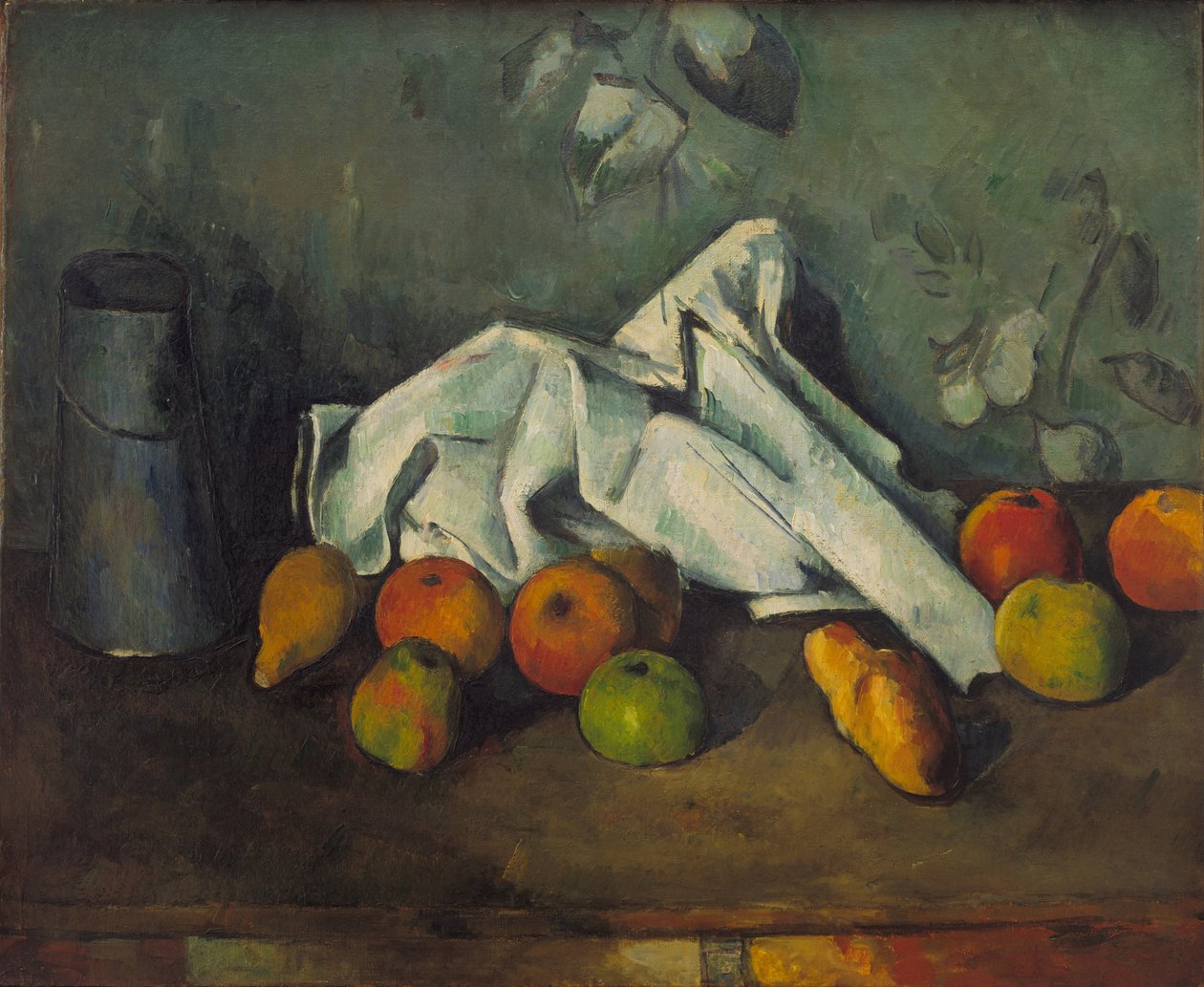 Tejesdoboz és alma, 1879-1880 alkotó: Paul Cézanne