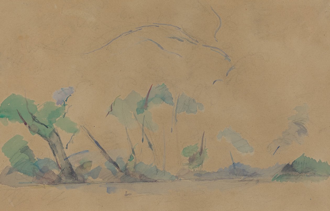 Mont Sainte-Victoire [recto], c. 1895. alkotó: Paul Cézanne