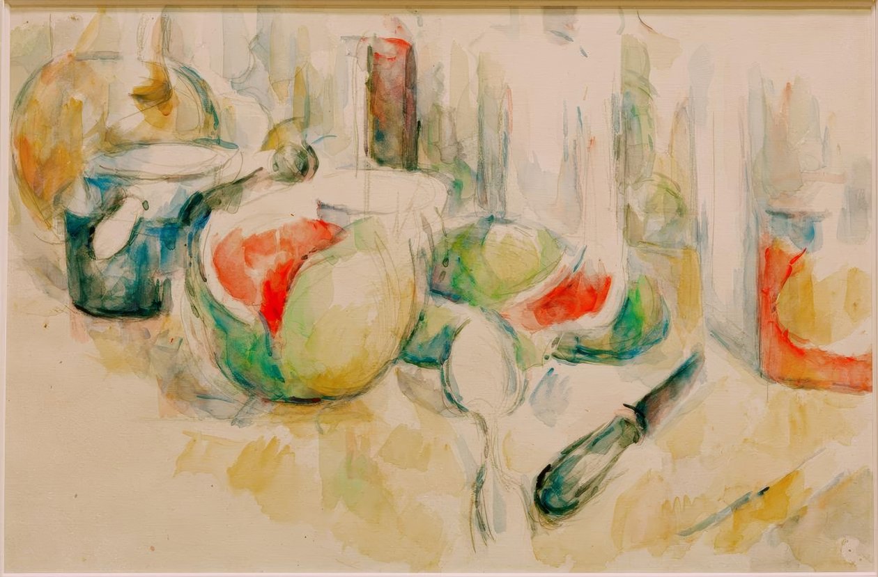 Csendélet görögdinnyével alkotó: Paul Cézanne