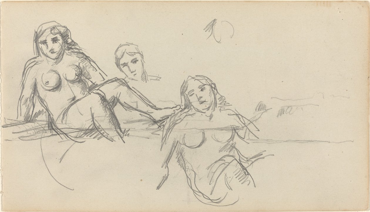 Ülő fürdőző [verso] alkotó: Paul Cézanne