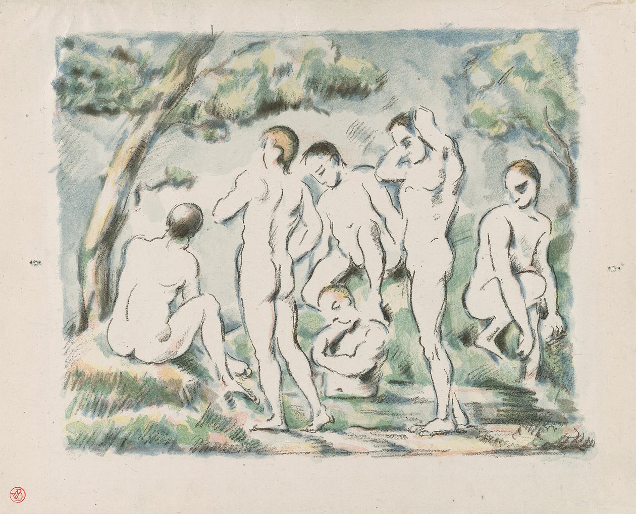 Kis fürdőzők alkotó: Paul Cézanne