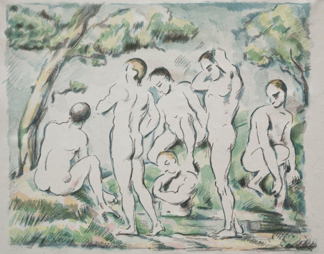 A fürdőzők, 1897. alkotó: Paul Cézanne