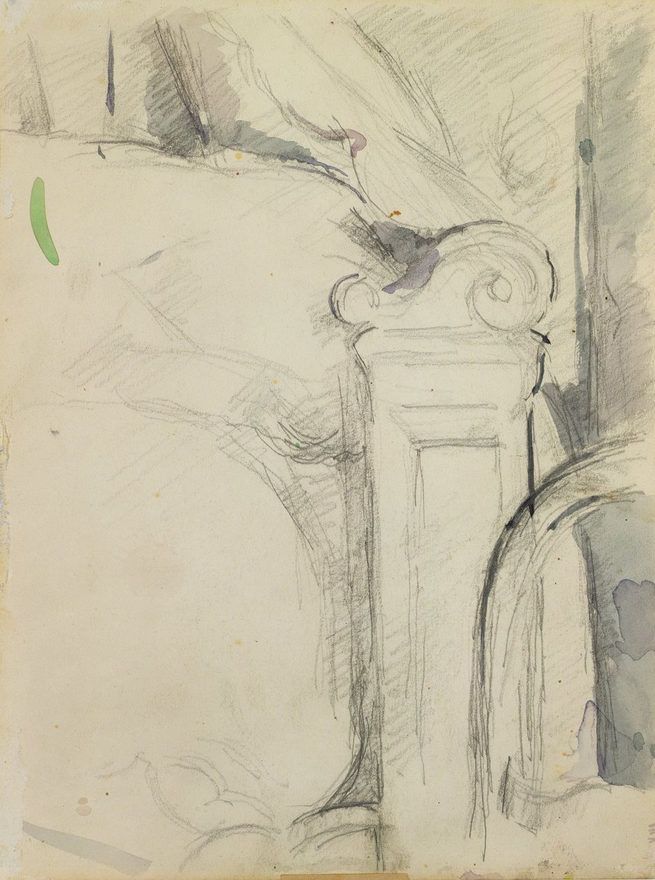 The Bedstead (ceruza és WC papíron) alkotó: Paul Cézanne