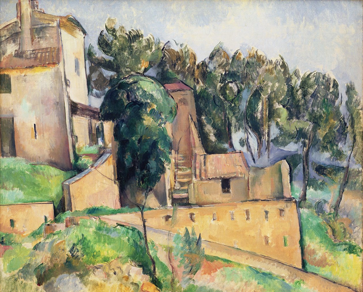 A bellevue-i ház, 1890-92 alkotó: Paul Cézanne