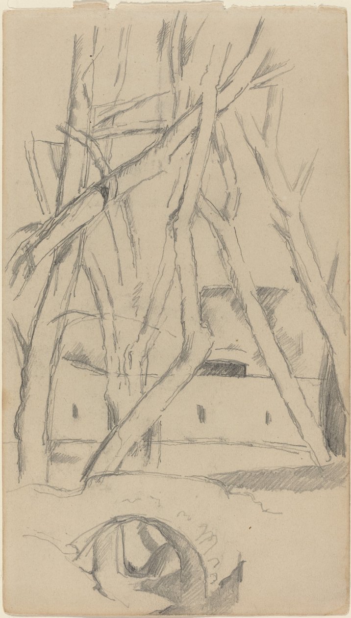 A kis híd [recto] alkotó: Paul Cézanne
