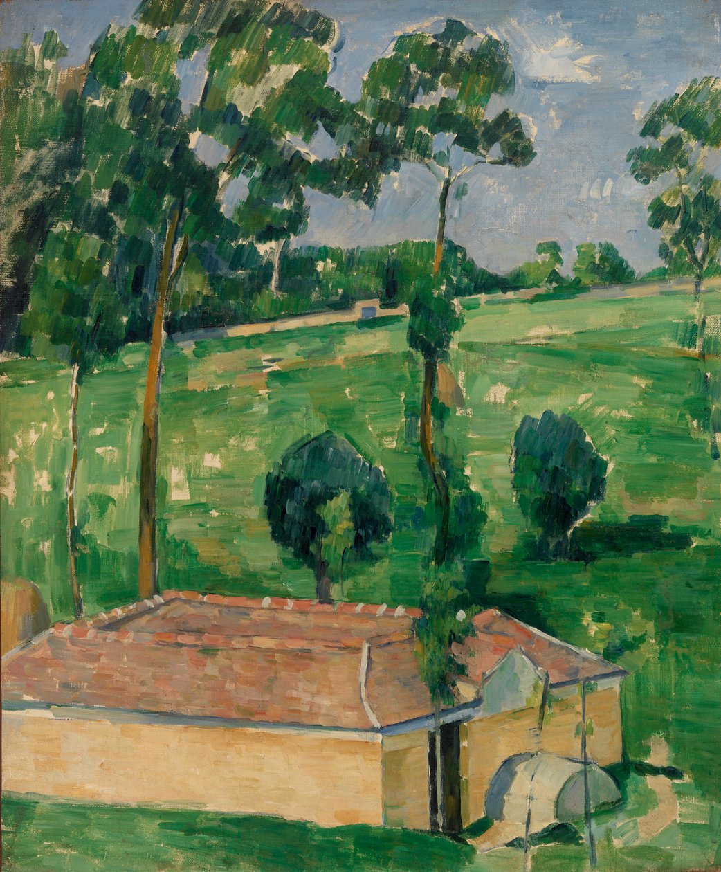 The Spring House, 1879 körül (olaj, vászon) alkotó: Paul Cézanne