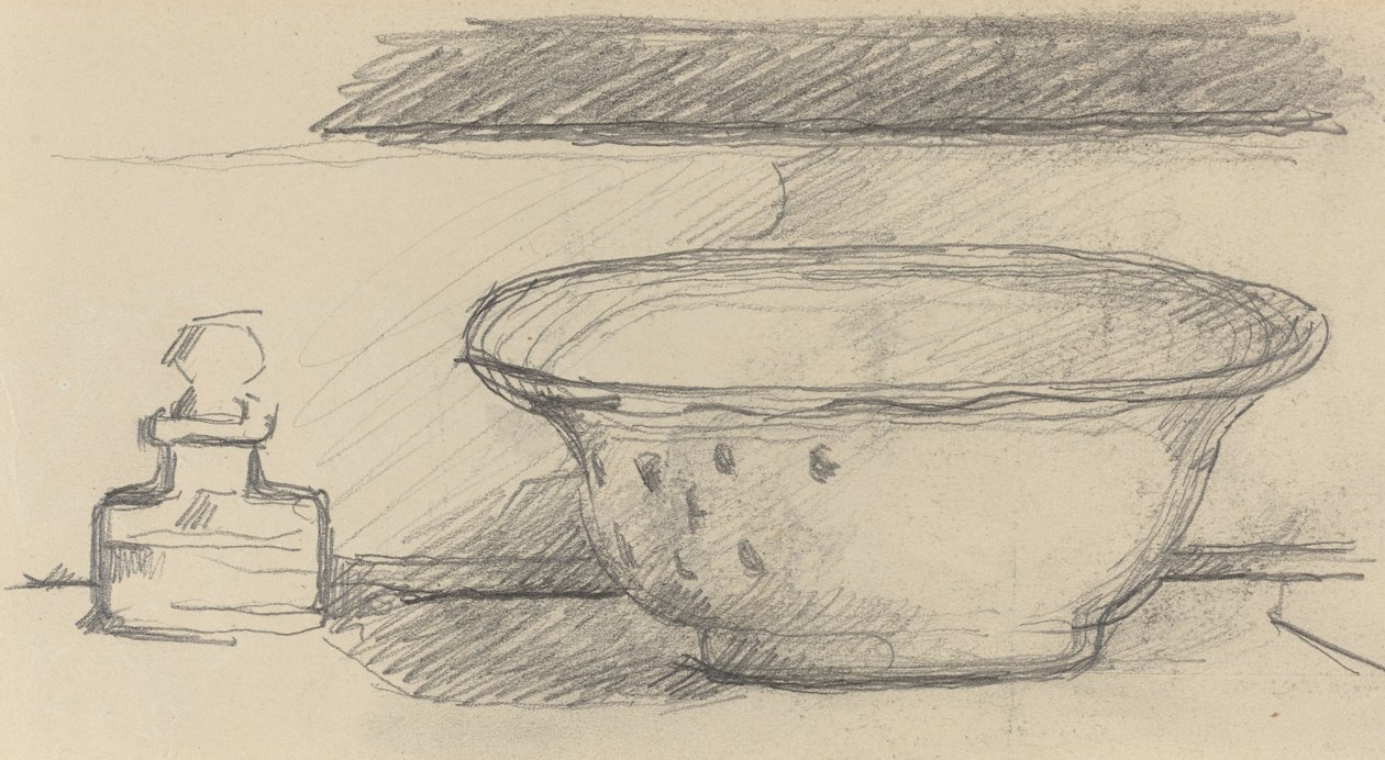 Mosdó és illatpalack [recto], 18771881. alkotó: Paul Cézanne