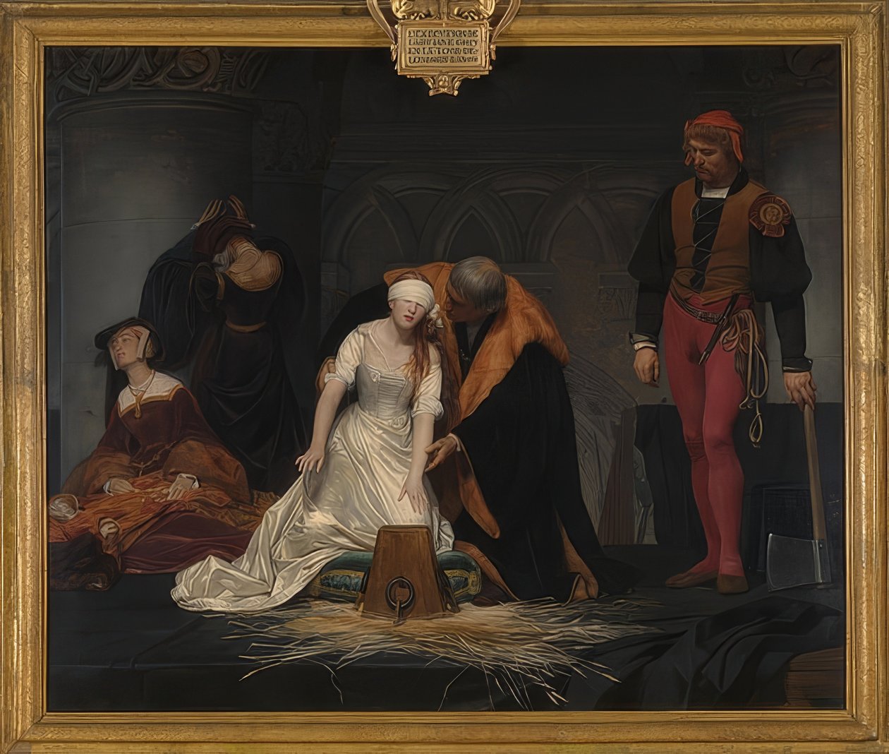 Lady Jane Gray kivégzése. 1833 alkotó: Paul Delaroche
