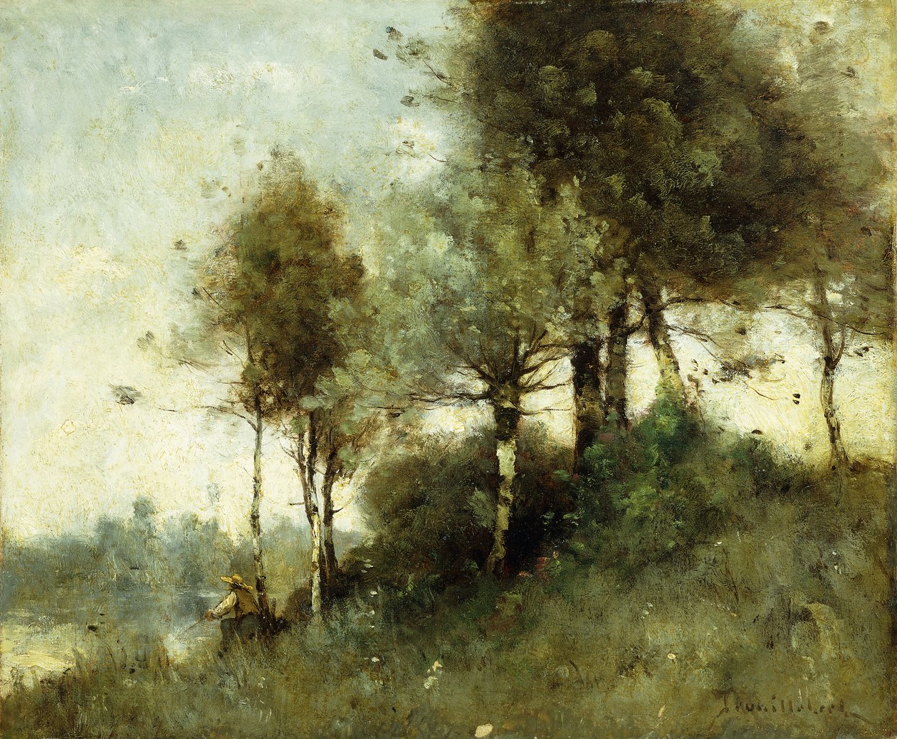 A halász; La Pecheur, alkotó: Paul Desire Trouillebert
