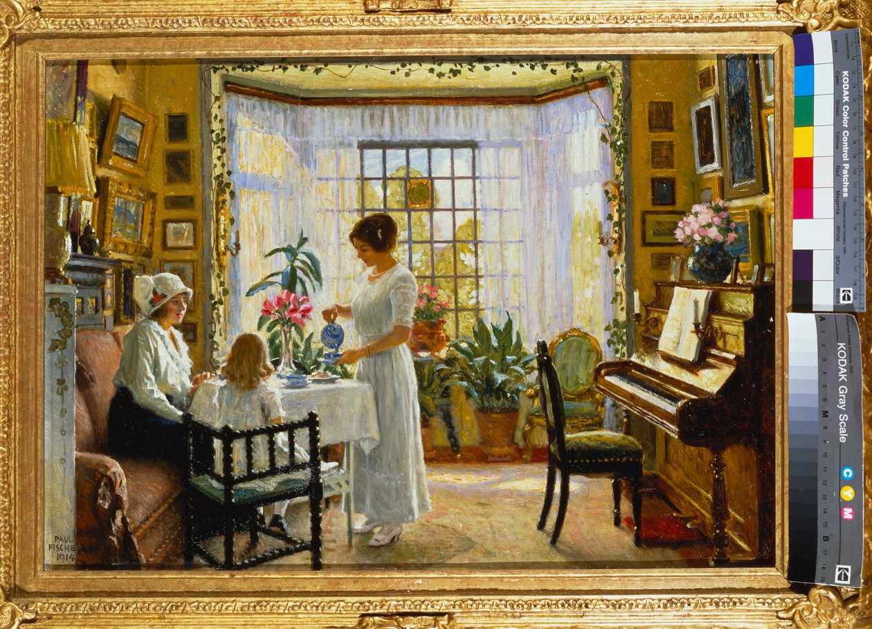 Délutáni tea, 1914 alkotó: Paul Fischer
