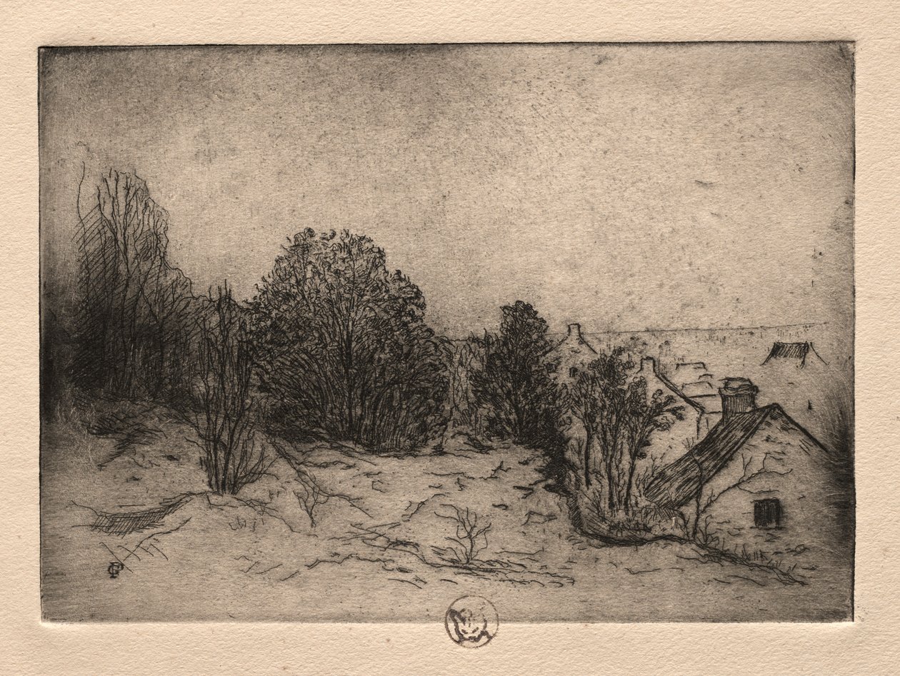 Hat rézkarc: Vesnots, Auvers on the Oise alkotó: Paul Gachet