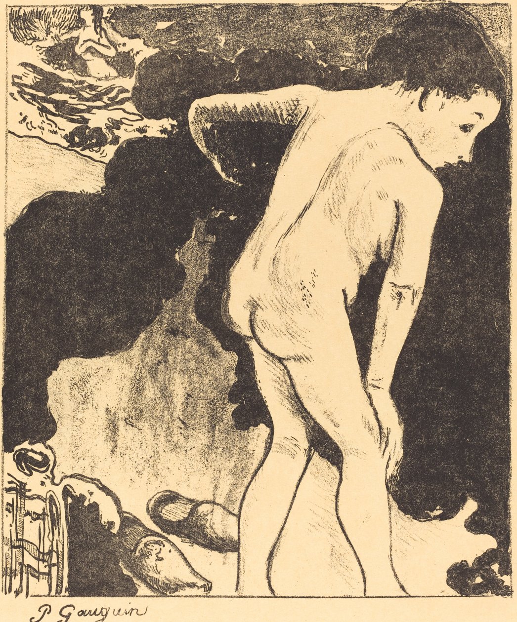 Fürdőzők Bretagne-ban alkotó: Paul Gauguin