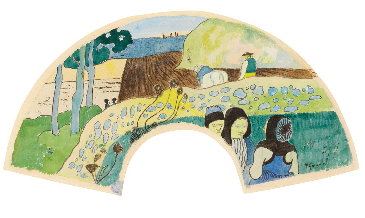 Breton jelenet; Bretonne-i jelenet, 1889 alkotó: Paul Gauguin