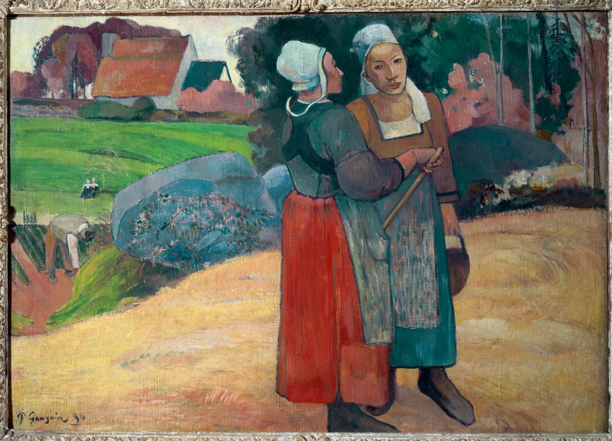 Breton parasztok (olaj, vászon alkotó: Paul Gauguin