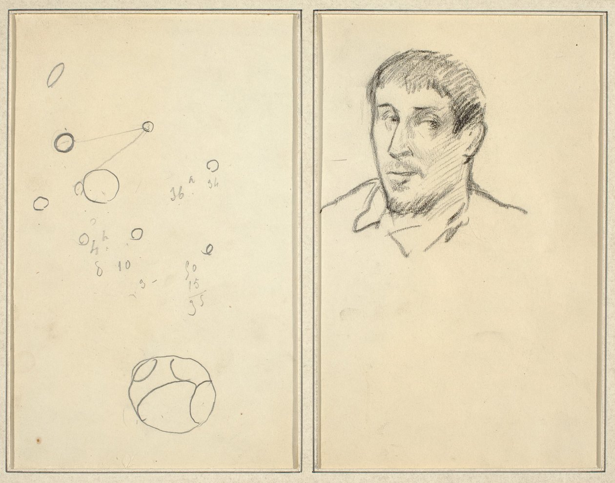 Körök és számok; Önarckép [közvetlen] alkotó: Paul Gauguin