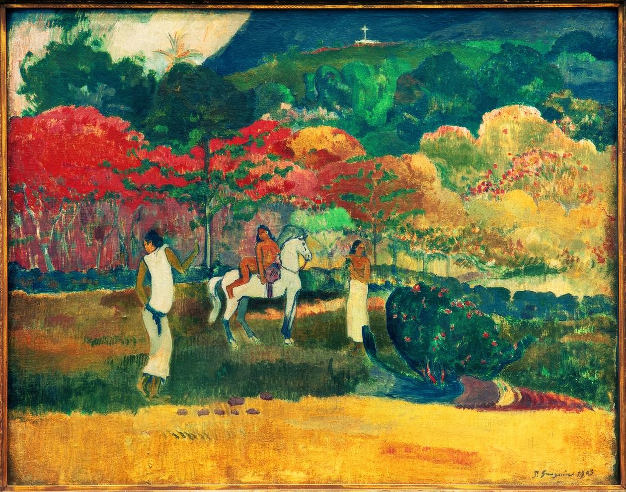 Nők fehér lóval alkotó: Paul Gauguin