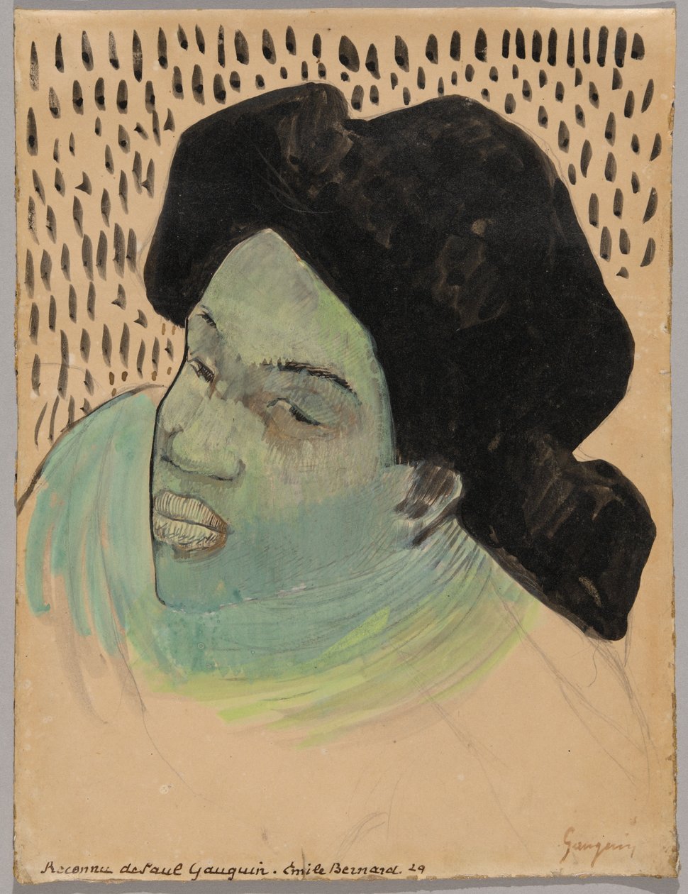 Egy tahiti nő feje alkotó: Paul Gauguin