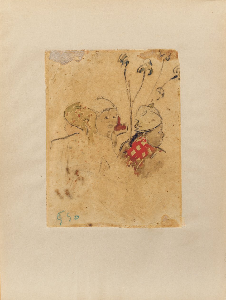 Fejek és növényzet, 1887 alkotó: Paul Gauguin