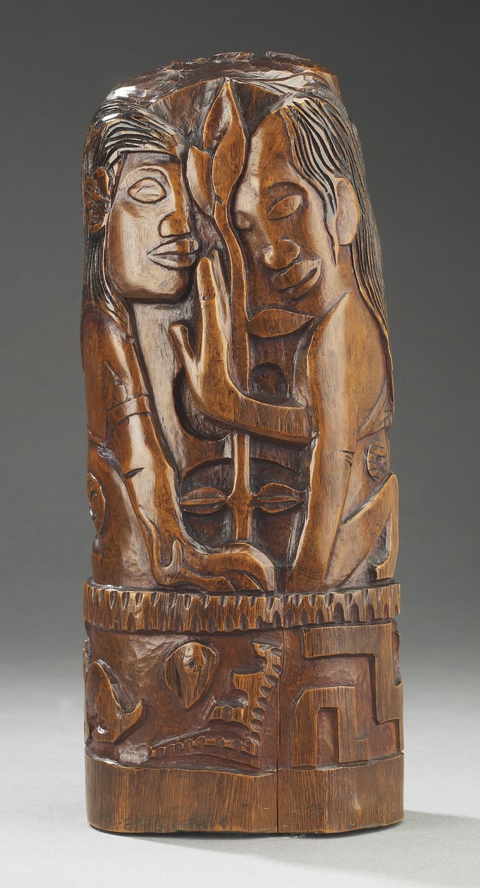 Hina és Fatu, 1892 körül (tamanu fa) alkotó: Paul Gauguin