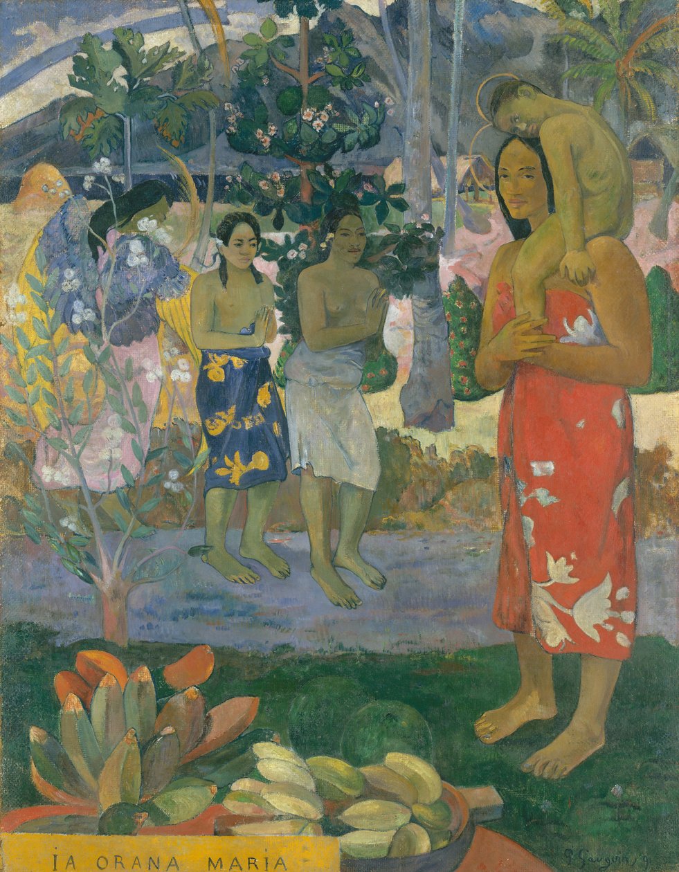Orana Maria-nak Üdvözlégy Mária, 1891. alkotó: Paul Gauguin