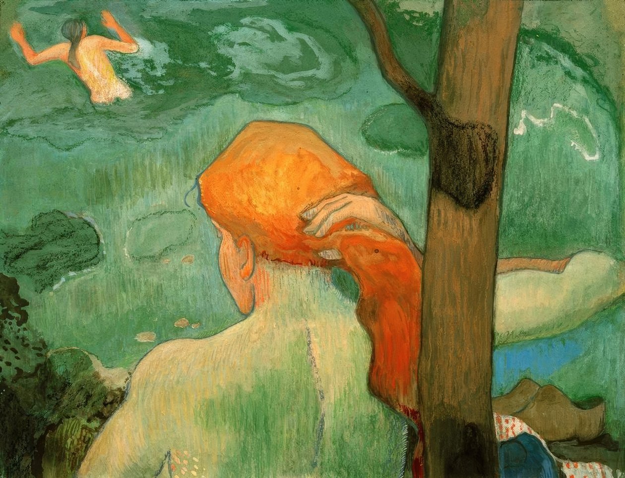 Úszás alkotó: Paul Gauguin