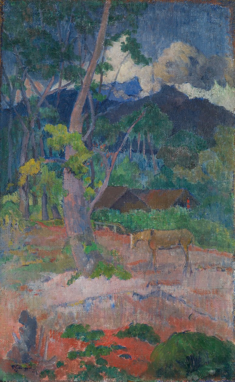 Táj egy lóval alkotó: Paul Gauguin