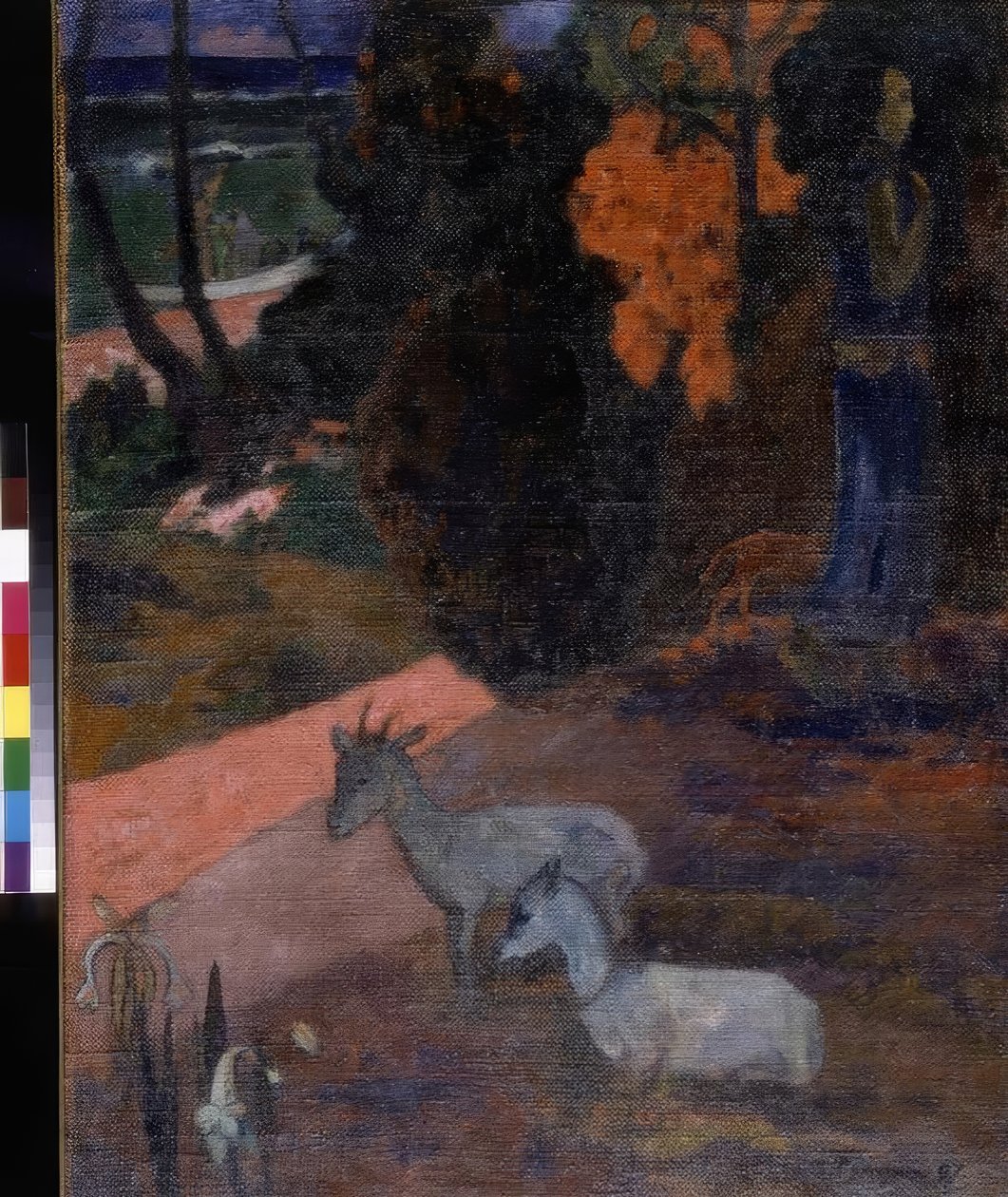 Táj két kecskével alkotó: Paul Gauguin