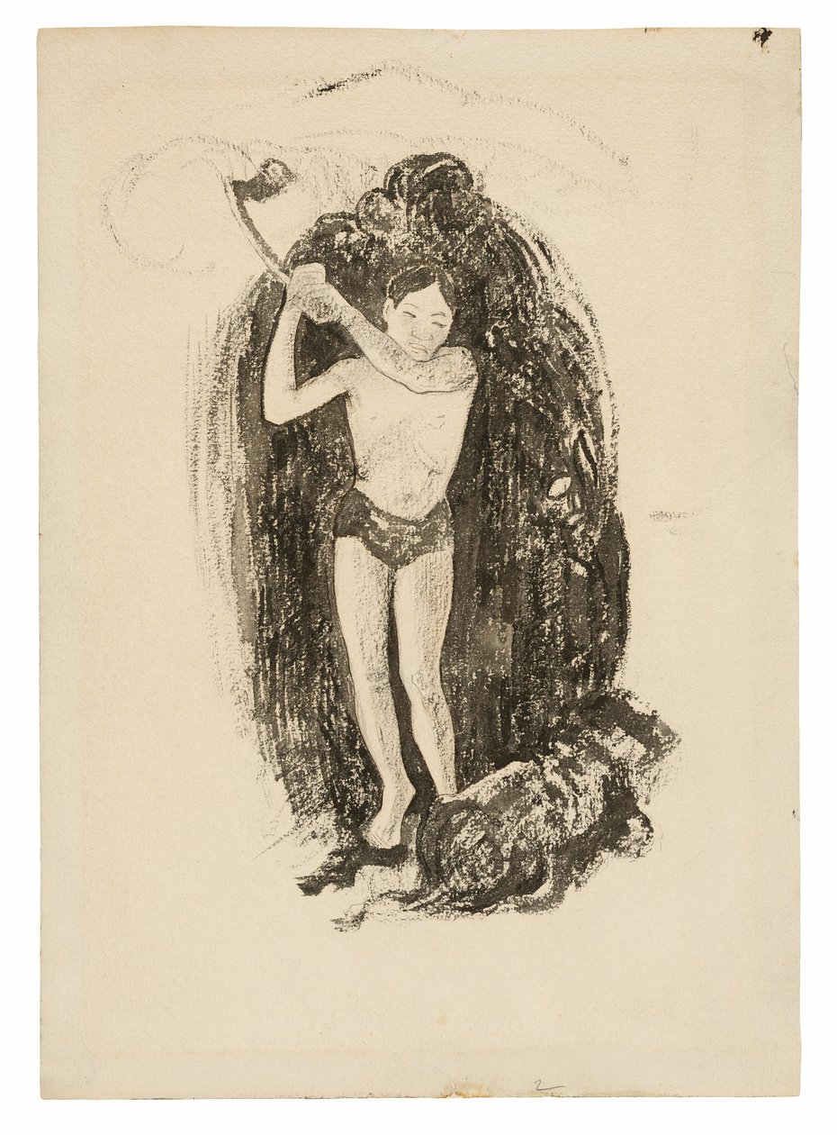 Férfi baltával alkotó: Paul Gauguin