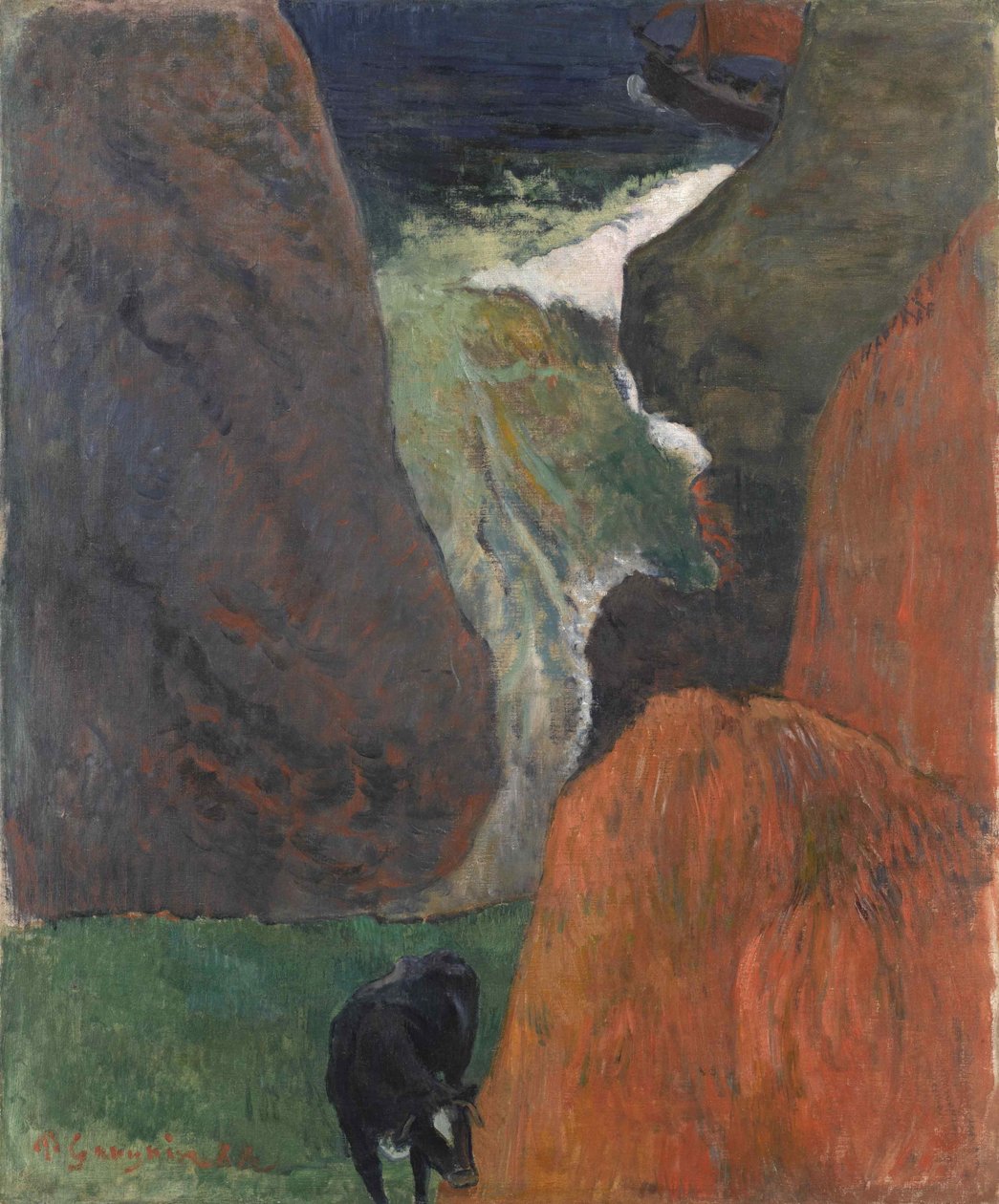 Tengerészgyalogos tehénnel, 1888. alkotó: Paul Gauguin
