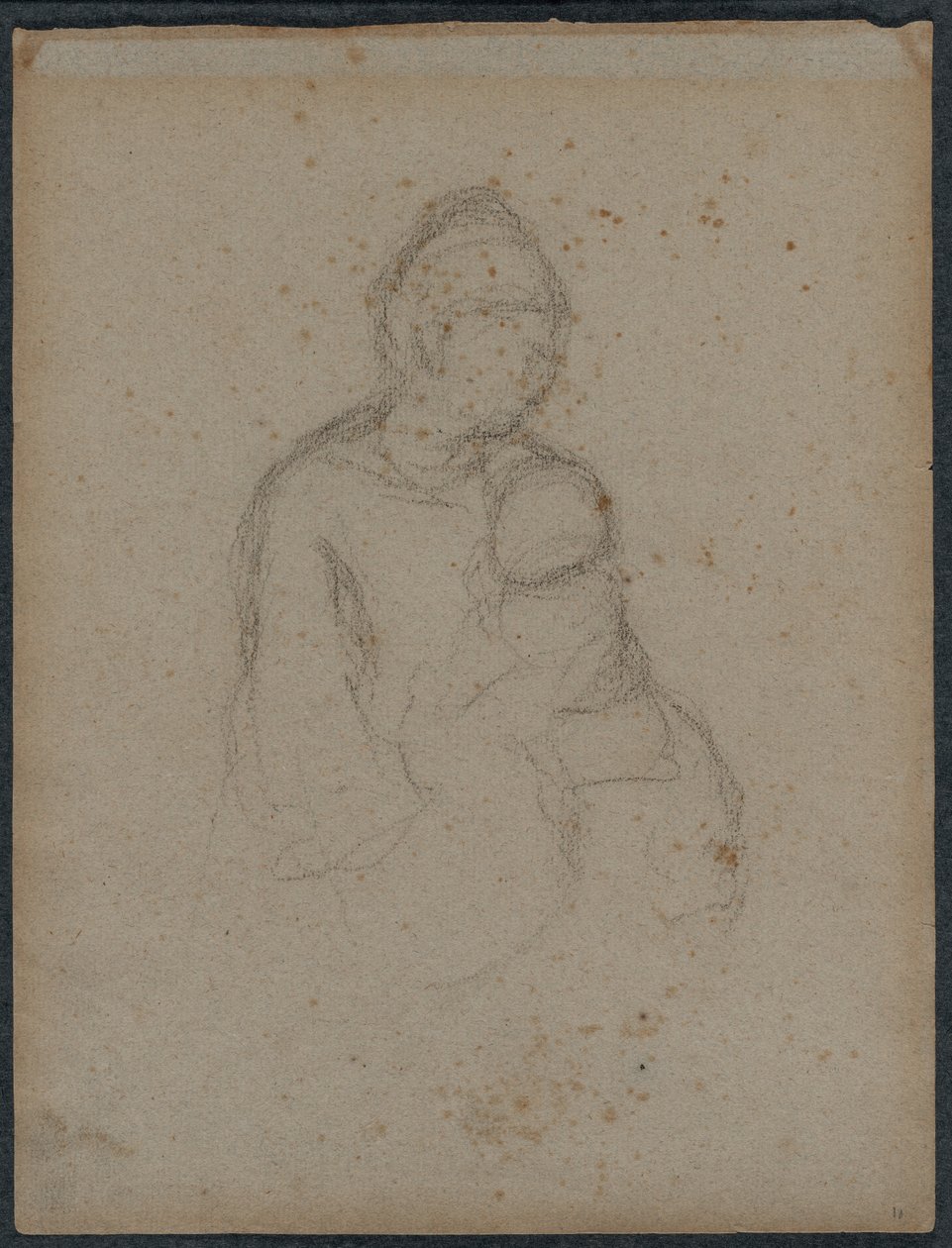 Anya és gyermeke (recto) alkotó: Paul Gauguin