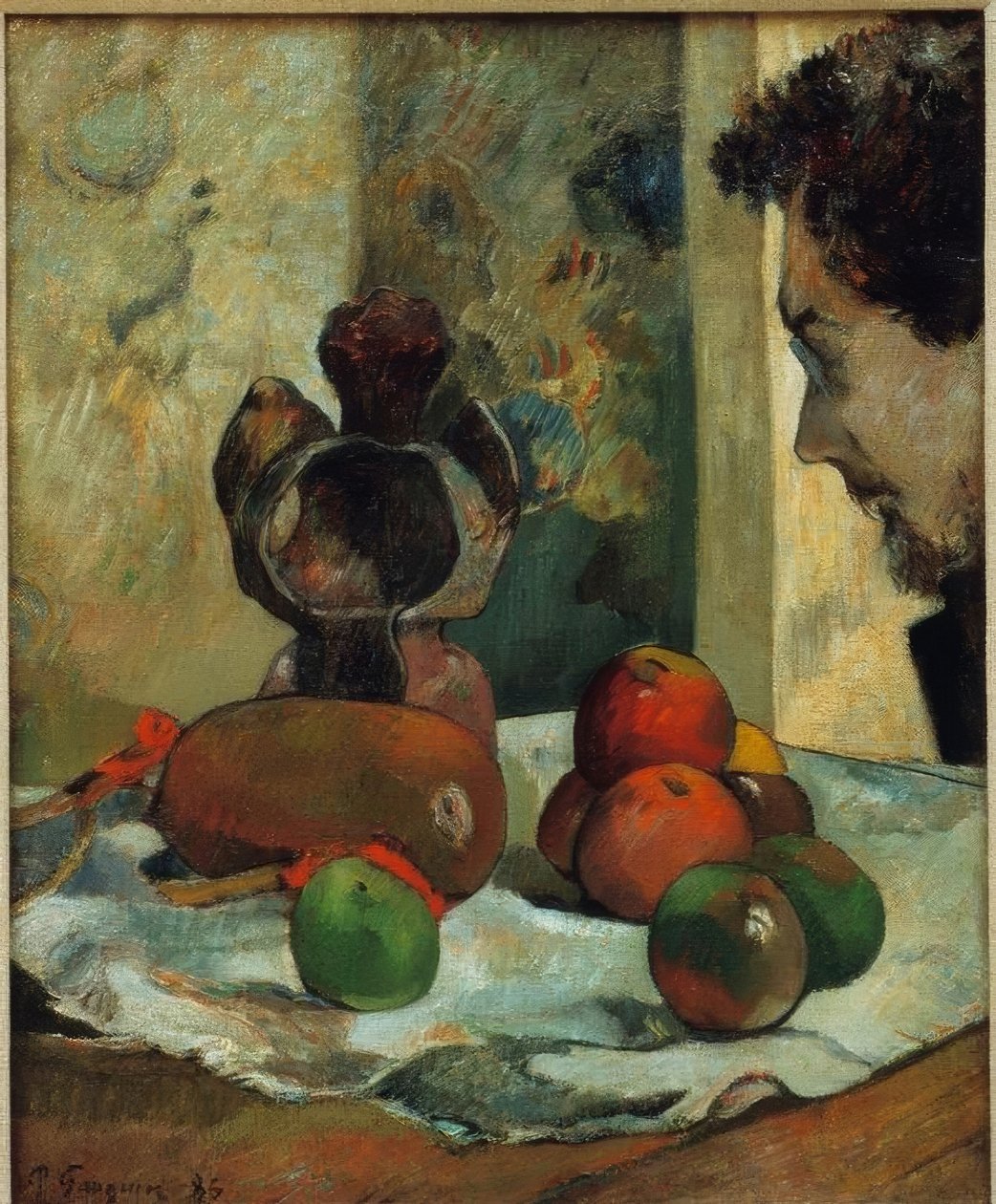Csendélet Laval profiljával alkotó: Paul Gauguin