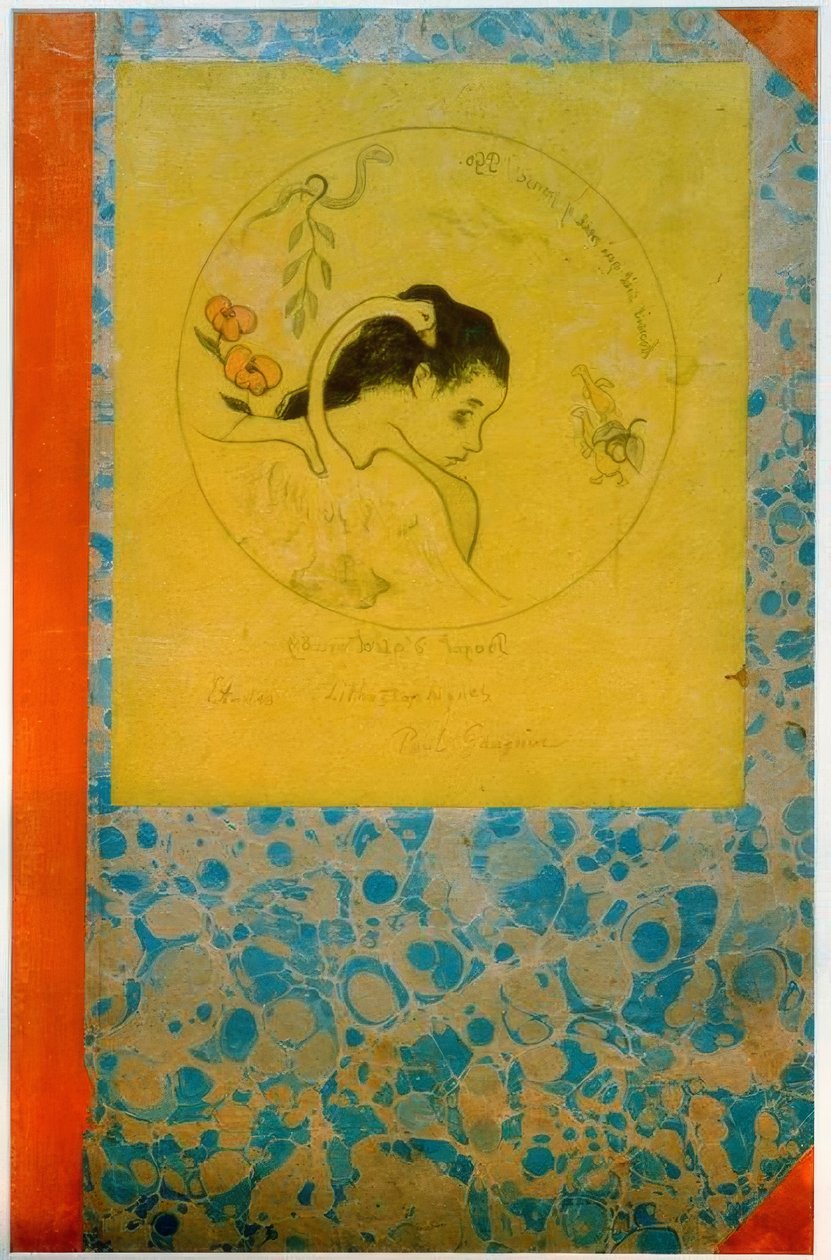Projekt egy tányérhoz - Leda alkotó: Paul Gauguin