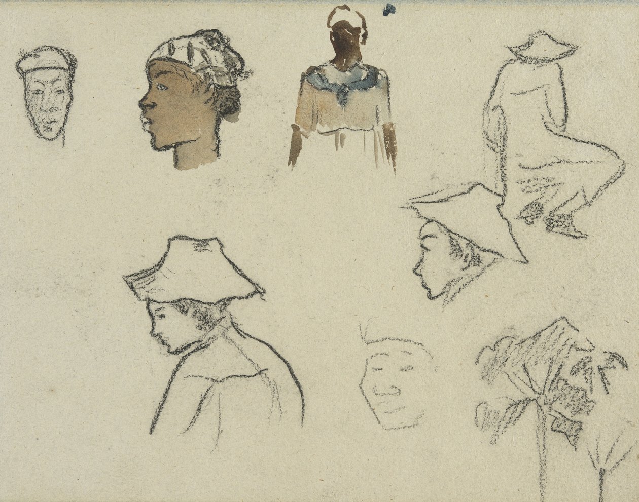 Vázlatok alakokról és lombokról alkotó: Paul Gauguin