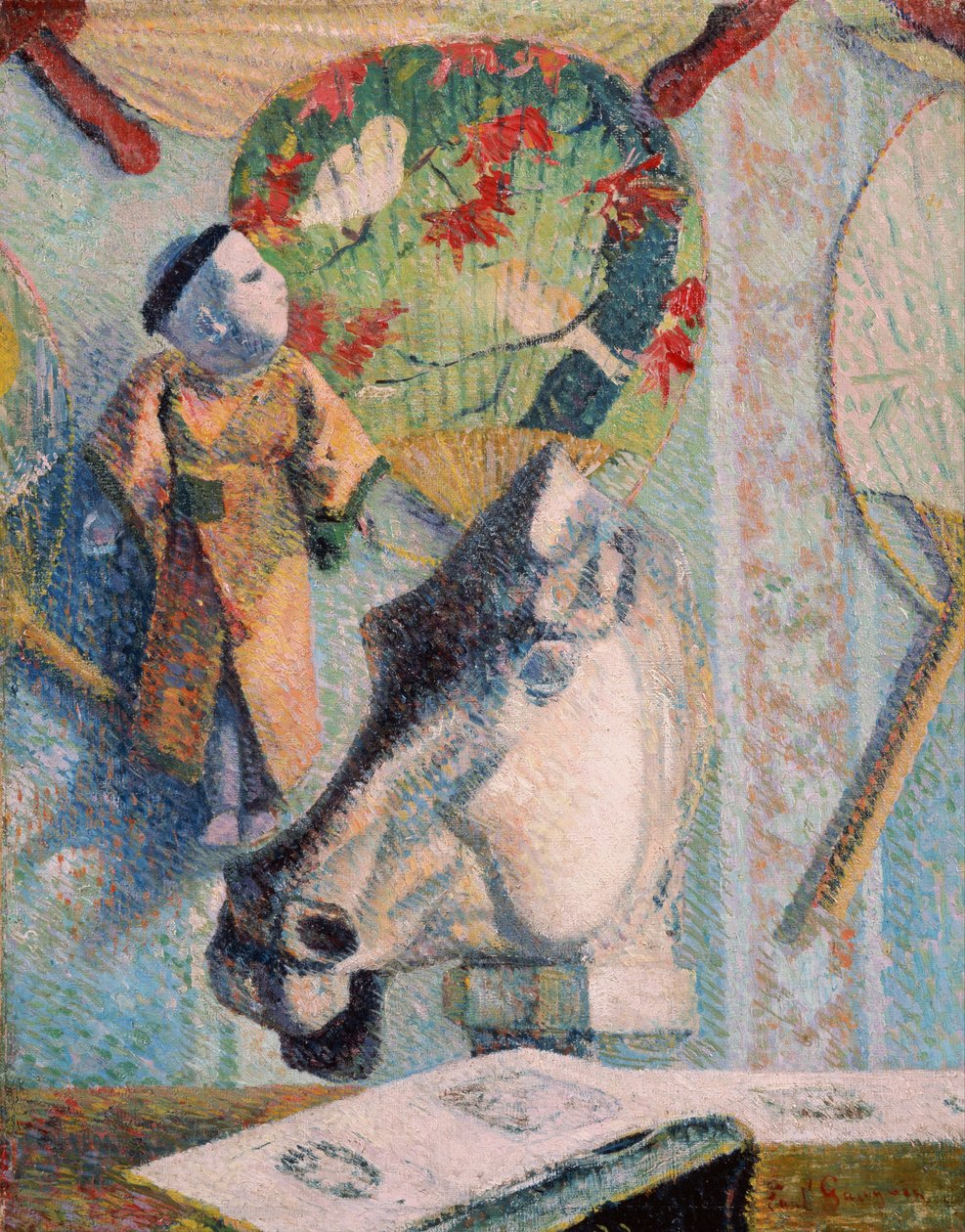 Csendélet lovak fejével alkotó: Paul Gauguin